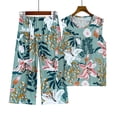 thumbnail image 1 of Chaleco sin mangas de seda de algodón de verano para mujeres de mediana edad y mayores, pantalones cortos, pijama, conjunto de dos piezas, conjunto de ropa de hogar de algodón artificial para madres, 1 of 6