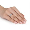 thumbnail image 3 of 1 2/3 Carat (ctw) Lab-Created White Sapphire Engagement Ring In Sterling Silver, 3 of 5