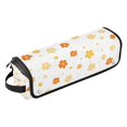 thumbnail image 2 of Hair Tool Organizer Bag with Heat Resistant Mat Removable Travel Storage Case for Hot Air Brushes Curling Irons Light Yellow Small Flower, 2 of 8