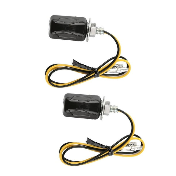 1 par de luces de señal de giro LED de 12 V para motocicleta, universales. Negro
