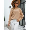 thumbnail image 4 of BeautyIn Chandail Chaud Uni pour Femmes Pull Tricoté Col en V Manches Longues, 4 of 6