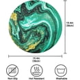 thumbnail image 4 of GZHJMY Abstract Green Art Marble Round Placemats Durable Non-Slip Heat and Stain Resistant Placemat for Kitchen Table Decoration Outdoor BBQ Activities(4PCS) Table Mat, 4 of 7
