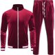 thumbnail image 3 of Chándal de terciopelo para hombre, conjunto de 2 piezas, sudaderas con cremallera, chaqueta, pantalones con bolsillos, 3 of 5