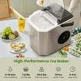 thumbnail image 4 of Costway Countertop Ice Maker Portable Ice Making Machine 6-13 Mins 9 Ice 26.5 lbs/24 Hrs Silver, 4 of 10