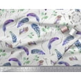 thumbnail image 3 of Soimoi Poly Georgette Fabric Flowers & Feather Fabric Prints by Yard 42 Inch Wide, 3 of 3