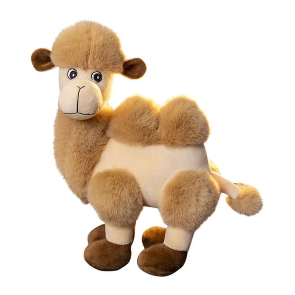 14inch Realistic Camel Plush Toy Stuffed Animal Soft Cuddly Desert Mammal Figurine for Home Decor and Family Gifts