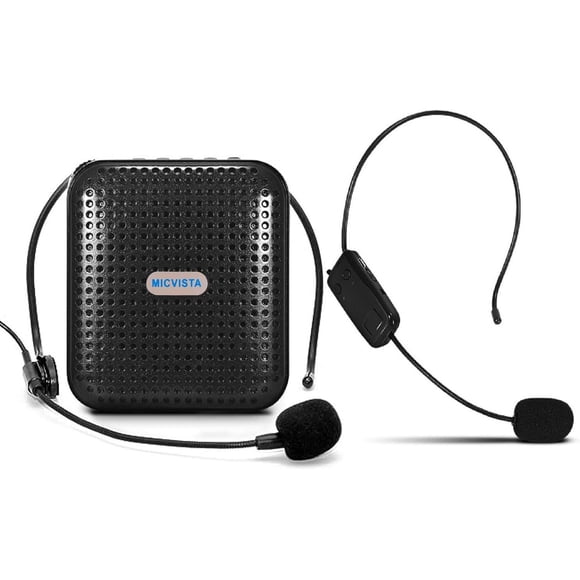 MICVISTA - Amplificador de voz inalámbrico con micrófono inalámbrico UHF, amplificador de voz portát