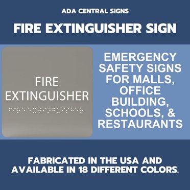 5" X 6" Rigid Plastic Triangle Fire Extinguisher Sign – ADA Compliant