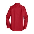 thumbnail image 6 of Port Authority Adult Female Women Plain Long Sleeves Shirt Rich Red 2X-Large, 6 of 6