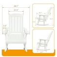 thumbnail image 3 of Innovaze Wooden Patio Rocking Chair, Solid Fir Wood, Heavy Duty 600LBS, for Outdoor or Indoor, White, 3 of 10