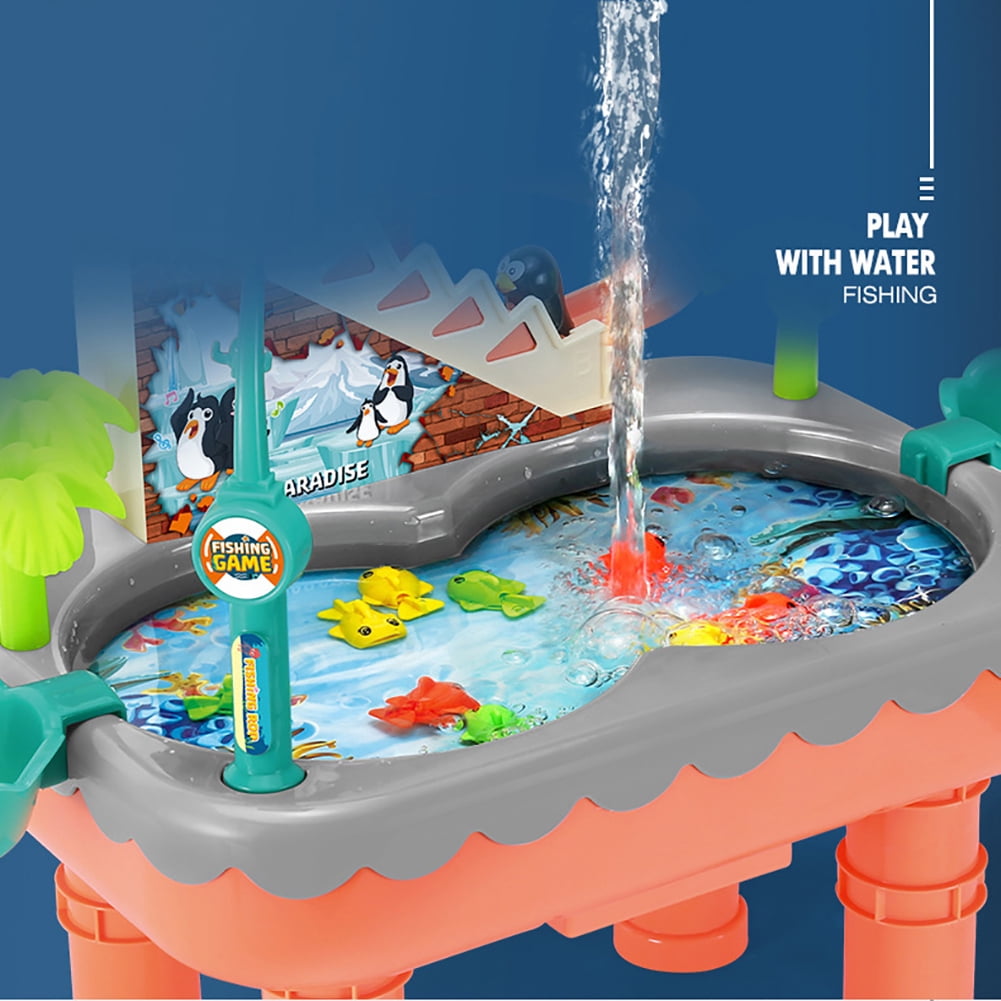Esaierr Kids Sand Water Table Sand and Water Activity Sensory Table for Toddlers Outdoor Toys for Outside Backyard for Toddlers Age 3+