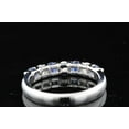 thumbnail image 3 of Silver & Stone Jewels Blue cz Round Wedding Women's Eternity Ring In 14K White Gold Plated, 3 of 5