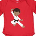 thumbnail image 4 of Inktastic African American Boy, Black Belt, Karate Pose Boys Long Sleeve Baby Bodysuit, 4 of 5