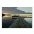 thumbnail image 1 of Landscape Cutting Board, Serenity Relaxing Themed Port Pier Wooden Rustic Image of Dawn Sunset in Lake Art, Decorative Tempered Glass Cutting and Serving Board, Small Size, Multicolor, by Ambesonne, 1 of 1