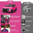 thumbnail image 3 of 24V 2 Seater Ride on Cars, Licensed Cadillac Escalade IQ Powered Ride on Toys Truck with Remote Control, 4 Wheels Spring Suspension, LED Light, Electric Cars for Kids Ages 3-8 Gifts, Pink, 3 of 11