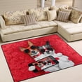 thumbnail image 2 of Coolnut Couple Two Dogs Taking Selfie Non Slip Area Rugs, Floor Mats for Living Room Bedroom Kids Room Entrance Home Decoration, 63"x 48", 2 of 6