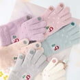 thumbnail image 4 of Otqutp Teen Girls Warm Gloves for Cycling&nbsp;Knitted Cold Proof Plush Thickened Christmas Gloves Warm Knit Winter Gloves Christmas Gifts Stocking Stuffers for Women(White,One Size), 4 of 4