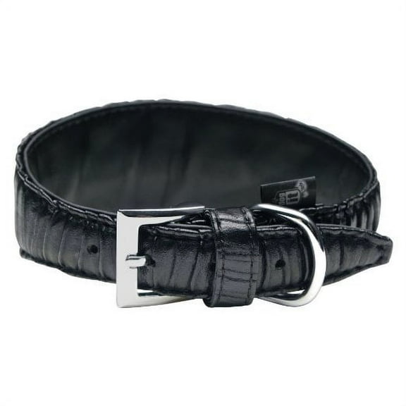 Dogit Faux/Lthr Widecollar Black 18in Lg