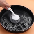 thumbnail image 4 of Dishwashing Brush, Steel Wool Dish Scrubber, Stainless Steel Dish Brush with Long Handle, for Cleaning Dishes, Cast Iron, Stock Pots, Pans, Griddles, Grills, 4 of 9