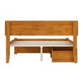 thumbnail image 5 of AFI Orlando Full Wood Platform Bed with Footboard and Storage Drawers, Light Toffee, 5 of 6