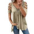 thumbnail image 2 of Tops Con Hombros Descubiertos, Camiseta Hueca, Elegante, Informal, Con Dobladillo Suelto Para Ir De Compras Para El Trabajo De Oficina Ccdes Otros, 2 of 3