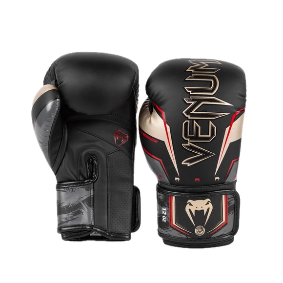 Guantes de Boxeo Venum Elite Evo Negro Oro Rojo