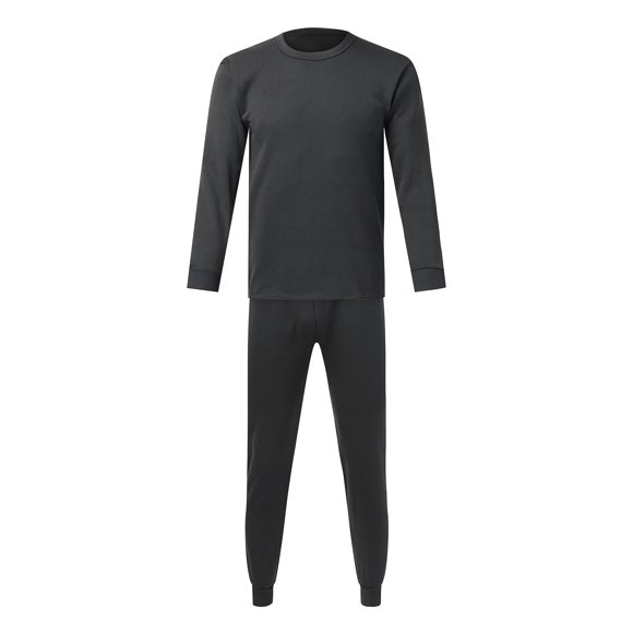 HAJGJP Men's Suits Fashion Thermal Underwear Set for Spring Autumn and Winter - Solid Color Thick Bottoming Shirt and Leggings for Men