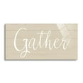 thumbnail image 1 of Gather Cream Woodgrain 36 x 18 Glass Wall Hanging Sign, 1 of 4