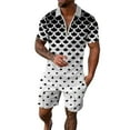 thumbnail image 3 of Ensemble de Sport Tropical à Manches Courtes Imprimé 3D pour Hommes, Tenue d'Été Active, 3 of 4