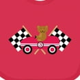 thumbnail image 4 of Inktastic Race Car Racing Bear Animal Boys or Girls Baby Bib, 4 of 4