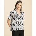 thumbnail image 3 of Moomaya Short Sleeves Notch Collar Rayon Shirt - Women's Trendy Printed Shirt, 3 of 9