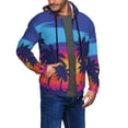 thumbnail image 2 of Kdxio Beach with Palm Trees Print Men Hoodies Casual Hoodies for Men with Zip Pockets Full Zip Long Sleeve Sweatshirt Sports Hooded Jacket-X-Large, 2 of 5