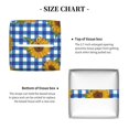 thumbnail image 5 of Yiaed Sunflowers Print Tissue Box Cover, PU Leather Decorative Organizer for Tabletop, Bathroom, Car, Office Creative Decorative, 5 of 7