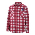 thumbnail image 2 of Men's Colosseum Red/White Dayton Flyers Ellis Plaid Full-Snap Shirt Jacket, 2 of 3