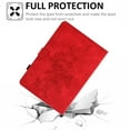 thumbnail image 6 of MonsDirect Case for 6" Kindle Paperwhite 5/6/7/10th Generation 2012-2018 (Model: EY21 / DP75SDI / PQ94WIF), Suede Leather Protective Cover with Stand, Auto Wake/Sleep Function with Pen Holder, Red, 6 of 7