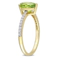 thumbnail image 2 of 1 1/7 Carat (ctw) Peridot Pear Ring 14K Yellow Gold with Diamonds, 2 of 5