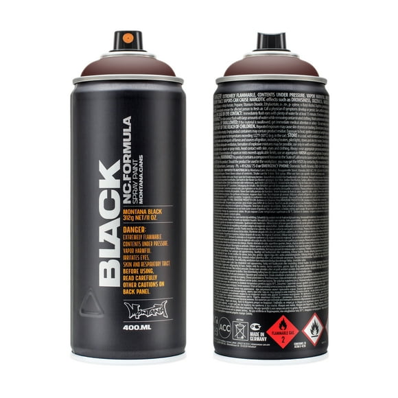Montana Cans Black Spray Paint, 400Ml, Merlot