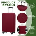 thumbnail image 3 of Uxcell Luggage Cover Protector for Travel and Business Trips with Elastic Design for Travel Business 19-21 inch Wine Red, 3 of 7