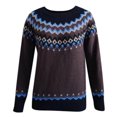 thumbnail image 3 of GEWSEY Womens Fall Vintage Fair Isle Sweater Casual Loose Long Sleeve Crewneck Knitted Pullover Sweater Tops (Coffee, 3XL), 3 of 4