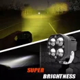 thumbnail image 2 of Par Faros De Lupa Bicolor Spot Luz Antiniebla Para Auto Moto, 2 of 7