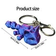 thumbnail image 5 of 10pcs 3D Printed Flexible Joint Cat Keychain Gradient Design Movable Charm, 5 of 11