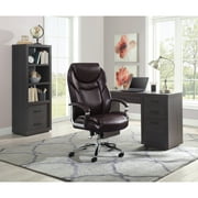Serta Big & Tall High Back Office Chair, Heavy Duty Weight Rating, Brown Bonded Leather Upholstery
