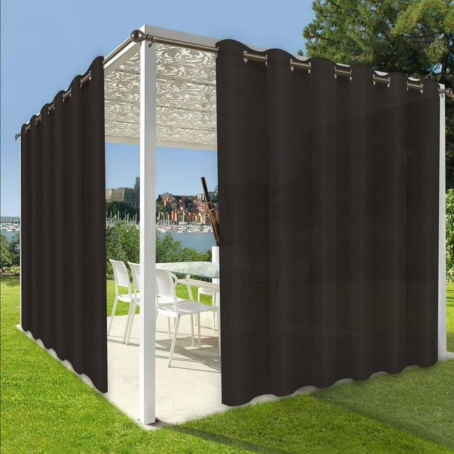 Rideaux Intérieurs Extérieurs pour Patio \ Panneau de Rideau à Oeillets Bloquant le Soleil pour Intimité, Rideaux Résistants aux Intempéries pour Gazebo, Véranda avant, Pergola, Kaki G x H Panneau