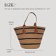thumbnail image 4 of Bolsos de mano vintage para mujer, bolsos y carteras de diseñador de lujo, novedad de 2023, bolso de hombro de gran capacidad con rayas tejidas de papiro, 4 of 5