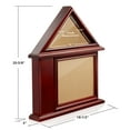 thumbnail image 4 of Reminded Flag Case and Certificate Display, Military Shadow Box Frame fits 3' x 5' Flag, Solid Wood Cherry Finish, 4 of 7
