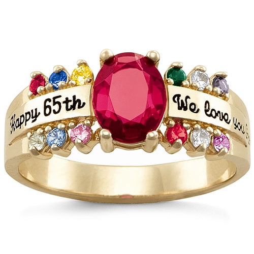 Keepsake Personalized Generations Mother's Birthstone Ring available in 10kt Gold and 14kt Gold