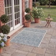 thumbnail image 4 of SAFAVIEH Courtyard Altan Geometric Indoor/Outdoor Area Rug, Ivory/Navy, 5'3" x 7'7", 4 of 15
