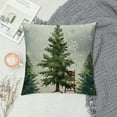 thumbnail image 2 of Leisuo Pine Tree Throw Pillow Covers,Winter Snow Green Forest Decorative Pillow Cases Double-Sided Square Cushion Cover for Outdoor Home Living Room Bed Sofa Couch, 2 of 5