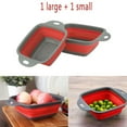 thumbnail image 1 of Cqxid Drain Rack Under $10 Vegetables And Fruits Kitchen Mesh Folding Silicone Colander Strainer Set Collapsible Colander Set 2pcs, 1 of 6