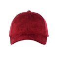 thumbnail image 2 of C.C Unisex Adjustable Faux Suede Precurved Bill Baseball Cap Hat - CC Burgundy, 2 of 4